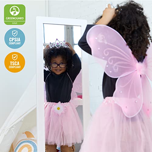 ECR4Kids Double-Sided Bi-Directional Mirror, Kids Furniture, White Wash