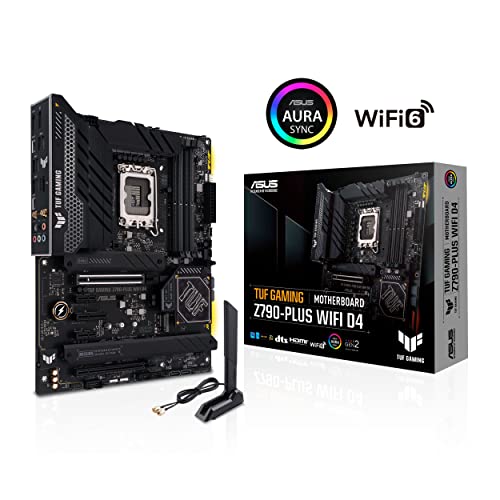 ASUS TUF Gaming Z790-Plus WiFi D4 LGA 1700(Intel 14th,12th&13th Gen) ATX Gaming Motherboard(PCIe 5.0, DDR4,4xM.2 Slots,16+1 DrMOS, WiFi 6,2.5Gb LAN, Front USB 3.2 Gen 2 Type-C, Thunderbolt 4/USB4)