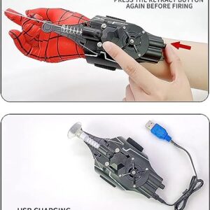 QHJIU Spider Web Shooter, Real Web Slinger That Actually Shoots for Kids, Cool Toy Things for Superhero Fans