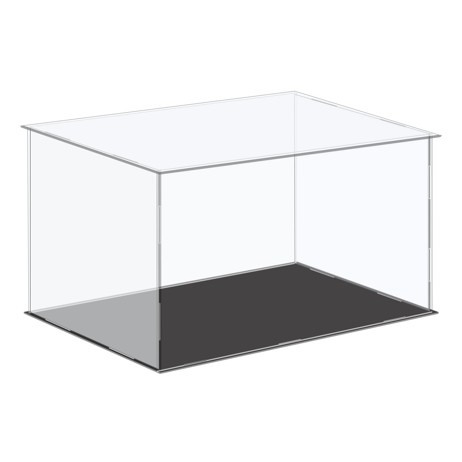 MECCANIXITY Acrylic Display Case Plastic Box Cube Storage Box Clear Small Assemble Dustproof Showcase 14.1x10.2x8 Inch for Collectibles Items