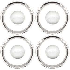 Baby Moon Chrome Hubcaps and 15 Inch Wheel Beauty Rings