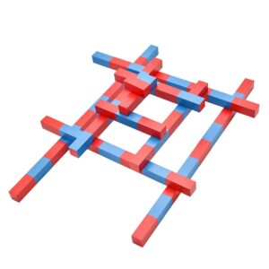 Kghios Montessori Numerical Rods Montessori Math Toys Material for Toddlers Children Kids Educational Tools Preschool Learning (5CM-50CM) (ZSHLB)