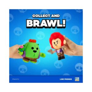 P.M.I. Brawl Stars Action Figures |Spike & Colt 4.5-Inch-Tall Collectibles | Brawl Stars Toys and Playable Mini Toys | Ofically Licensed Toys, Supercell, Gift for Video Gamer - Articulated Figure