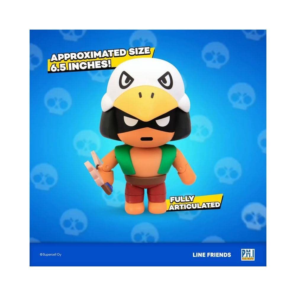 P.M.I. Brawl Stars Action Figure | One of Four 6.7-Inch-Tall Collectibles | Brawl Stars Toys, Gift for Video Gamer | Bo with Arrows Figure | Ofically Licensed Toy Figure - Articulated