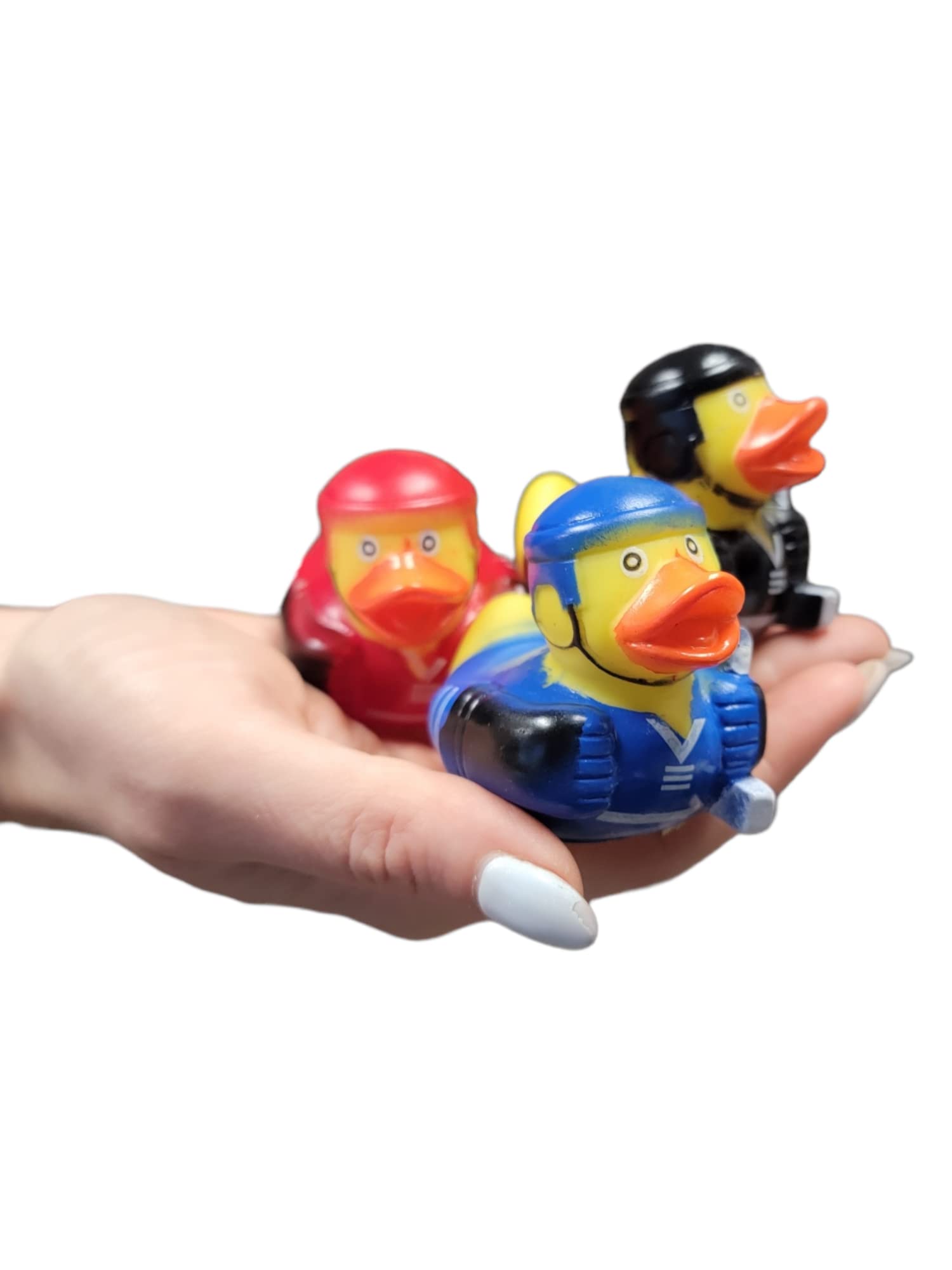 Cool Sport Themed Rubber Ducks (2") (12 Pack) Cute Duckies Bath Tub Pool Toys. (Hockey)