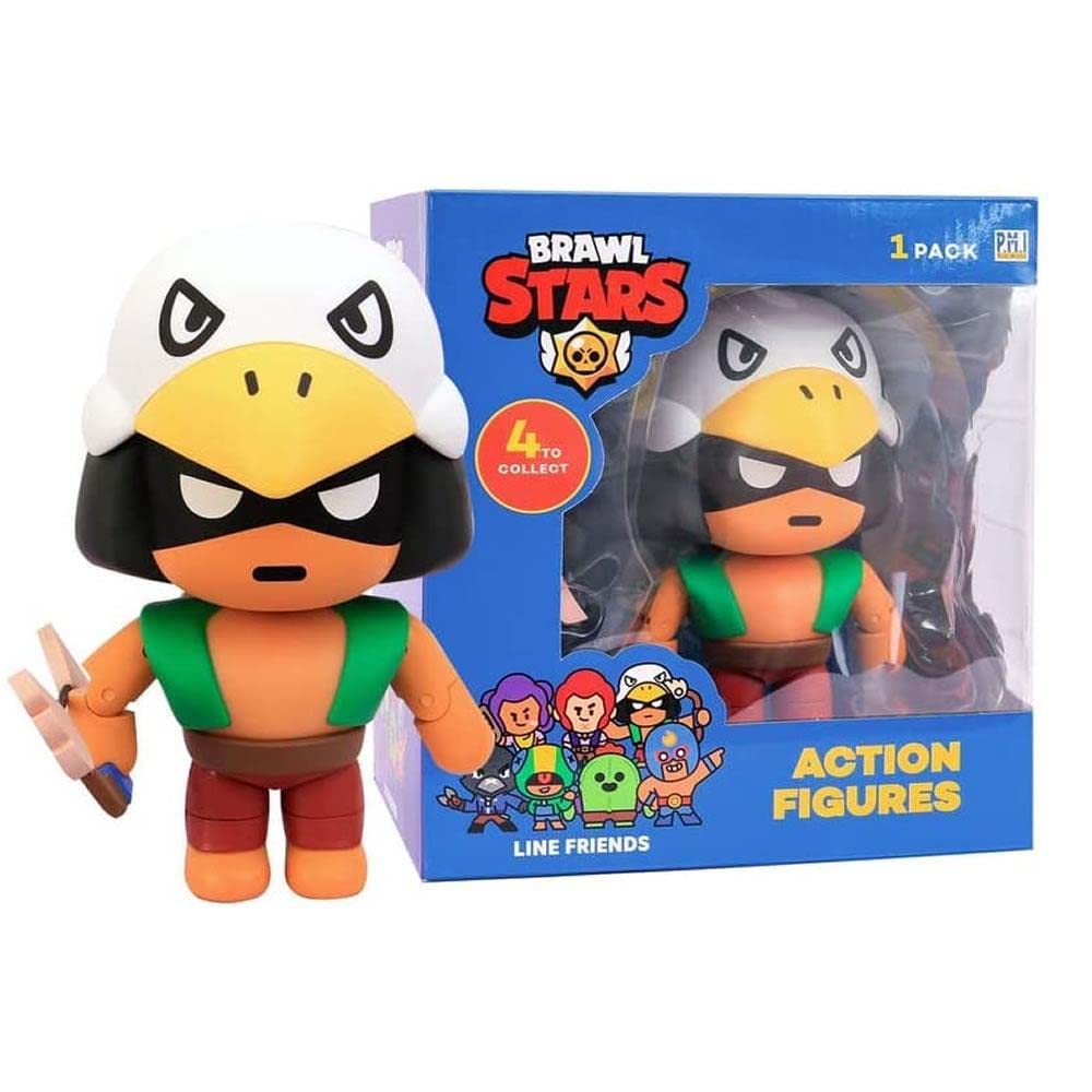 P.M.I. Brawl Stars Action Figure | One of Four 6.7-Inch-Tall Collectibles | Brawl Stars Toys, Gift for Video Gamer | Bo with Arrows Figure | Ofically Licensed Toy Figure - Articulated