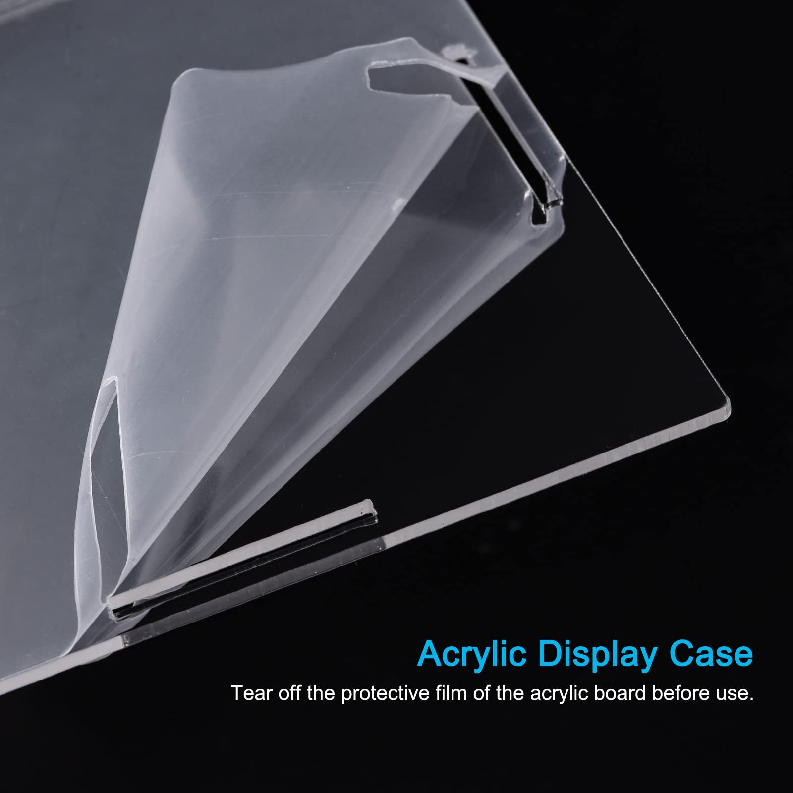 MECCANIXITY Acrylic Display Case Plastic Box Clear Assemble Dustproof Showcase 6.3x4.3x6.1 Inch for Collectibles Items