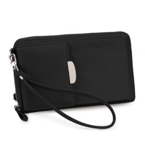 YALUXE Women's Wristlet Handbags Cell Phone Purses Zip Around Wallet Convertible Small Crossbody Bags Vegan Leather