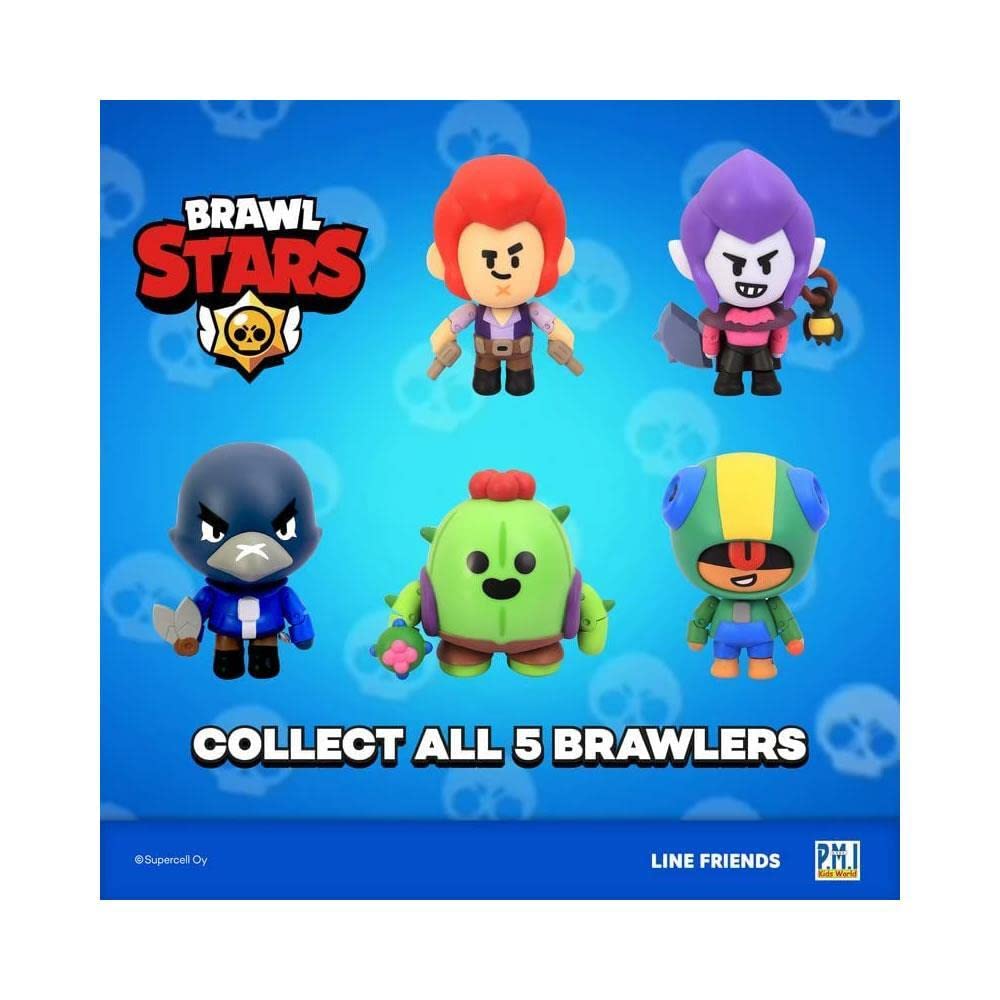 P.M.I. Brawl Stars Action Figures |Spike & Colt 4.5-Inch-Tall Collectibles | Brawl Stars Toys and Playable Mini Toys | Ofically Licensed Toys, Supercell, Gift for Video Gamer - Articulated Figure