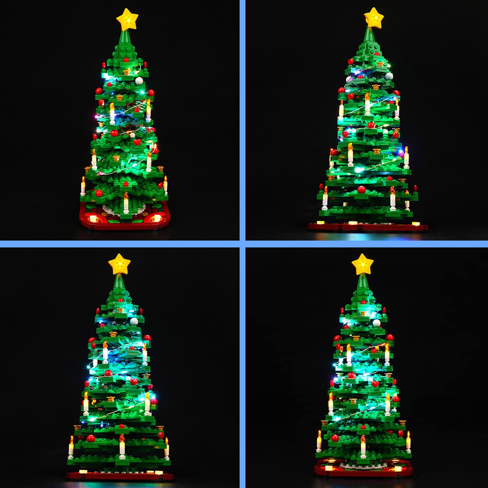 VONADO Led Light Kit Compatible with Lego Christmas Tree 40573(No Model),Decoration Lighting Kit Compatible with Lego Christmas Tree Building Toy Block (Music Version)