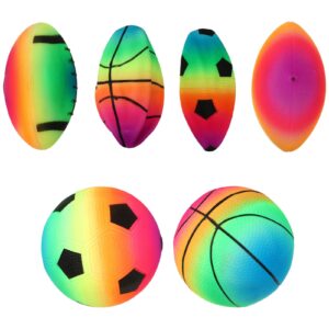 BESPORTBLE 6 Sets Children's Inflatable Ball Basketball Toys Kids playset Toy for Kids Soccer Toy toy's for Kids Children's Toys kidcraft playset Children Toys Kid Toy Football PVC Multicolor