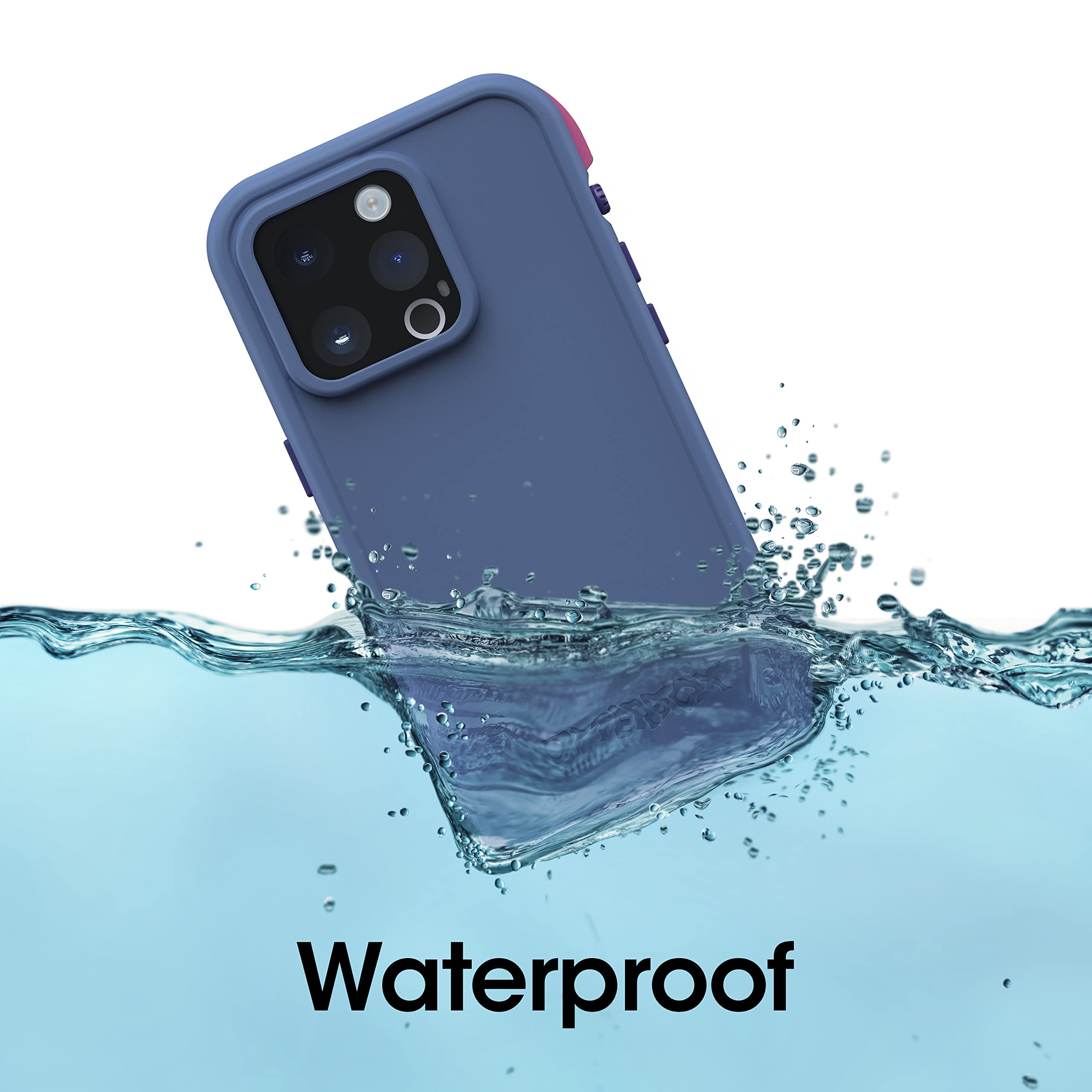 OtterBox FRĒ Series Waterproof Case with MagSafe (Designed by LifeProof) for iPhone 14 Pro (ONLY) - Valor (Purple)