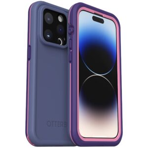 otterbox frĒ series waterproof case with magsafe (designed by lifeproof) for iphone 14 pro (only) - valor (purple)