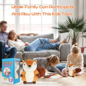 XYH Talking Hamster Repeats What You Say,Toddler Toys, Electronic Pet Talking Plush Toy, Ideal for Kids, Also Best Gift of Christmas.