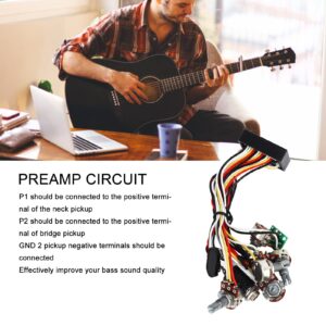 Electric Bass Preamp Circuit Part, Improve Sound Quality EQ Equalizer Preamp Circuit DIY Upgrade Part for Bass Accessory