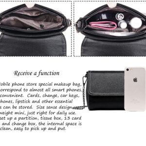 FSD.WG Small Quilted Crossbody Bag,Leather Ladies Shoulder Purses, Mini Shoulder Bag,Phone Wallet Purse for Women