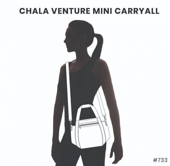 Chala RFID Protected Mini Carryall Nylon Bag with Long Strap/Messenger Bag (Black)