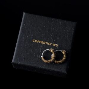 COPPERTIST.WU Ouroboros Earrings Snake Huggie Hoop Earrings Earrings for Women Men