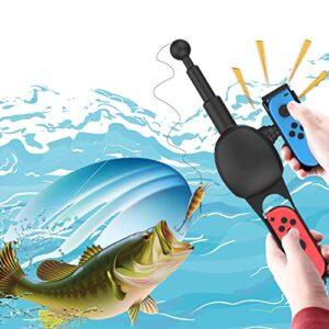 Fishing Rod for Nintendo Switch&Switch OLED, ZKKEIIE Fishing Game Kit Compatible with Nintendo Switch Legendary Fishing, The Strike Championship Edition Gadgets for Family Party, Fishing Gifts for Men