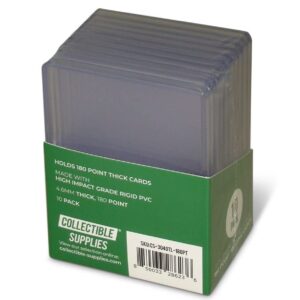 10 Pack Trading Card 3" x 4" Thick 180 Point 4.6 mm Toploaders Top Loaders