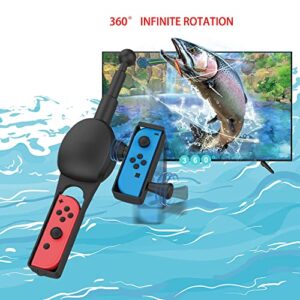 Fishing Rod for Nintendo Switch&Switch OLED, ZKKEIIE Fishing Game Kit Compatible with Nintendo Switch Legendary Fishing, The Strike Championship Edition Gadgets for Family Party, Fishing Gifts for Men