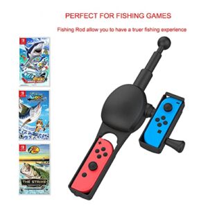 Fishing Rod for Nintendo Switch&Switch OLED, ZKKEIIE Fishing Game Kit Compatible with Nintendo Switch Legendary Fishing, The Strike Championship Edition Gadgets for Family Party, Fishing Gifts for Men