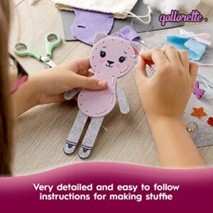 qollorette Felt Craft Kit - Make Your Own Kitty Toy and Friend - Beginner Sewing Kit for Kids, Learn to Sew & Play