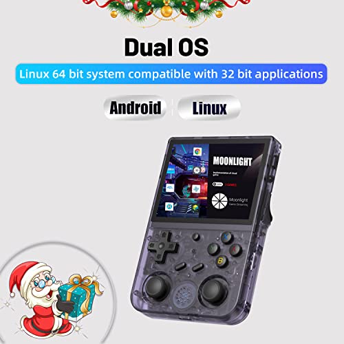 RG353V Retro Handheld Game with Dual OS Android 11 and Linux,RG353V with 64G TF Card Pre-Installed 4452 Games Supports 5G WiFi 4.2 Bluetooth Online Fighting,Streaming and HDMI