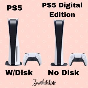 ZOOMHITSKINS Compatible with PS5 Skin, Cobalt Golden Dark Blue Black Pattern, Durable, Bubble-free, W/Disk Version, Precisely Cut