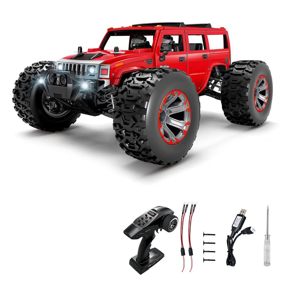 QIYHBVR 1/10 Remote Control Car 50km/h 4WD RC Car Waterproof All Terrain Off-Road Climbing Short Course Vehicle High Speed Rock Crawler Trucks for Boys Girls Kids