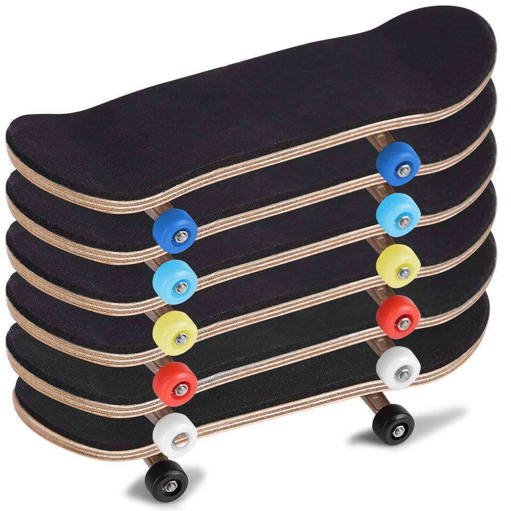 Finger Skateboard Fingerboard Gaming Set, 1Pc Solid Maple Wood Mini Fingerboard Ball Bearing Wheels, Professional Mini Skateboard Fingerboard with Storage Case, Finger Gaming Set