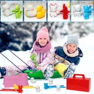 Qiuyanbo Snow Fort Building Block,Snowball Maker Clip,Snow Brick Maker and Sand Castle Mold,Perfect Outdoor Play Snow or Sand Toys for Kids and Adults with Gift Box (6 PCS)