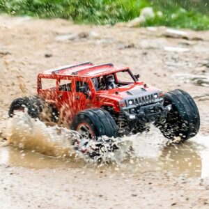 QIYHBVR 1/10 Remote Control Car 50km/h 4WD RC Car Waterproof All Terrain Off-Road Climbing Short Course Vehicle High Speed Rock Crawler Trucks for Boys Girls Kids