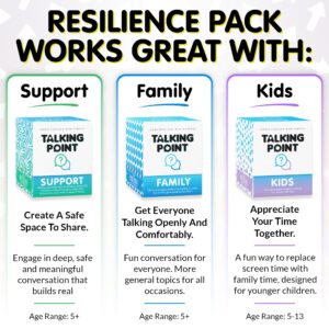 200 Resilience Conversation Starter Cards for Stronger Families - Build Trust, Safety and Connection Through Transitions or Life Changes - Deeper Discussion Parents Children's Therapy Icebreaker Game