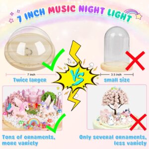 Make Your Own Night Light with Music, 7in Unicorn Nightlight Project Gifts for Girls, Christmas Birthday Gifts Toys for 4 5 6 7 8 9 10 Year Old Girls, Unicorn Arts and Crafts for Kids Ages 4-8 8-10