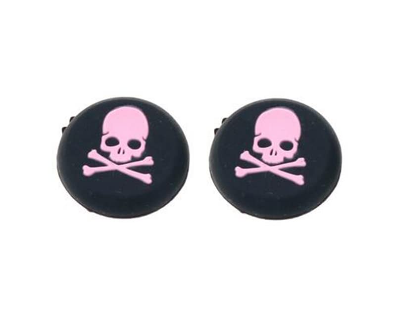 Silicone Skull Thumb Grip Cap Gamepad Joystick Cover Case for Sony PS3 PS4 Slim Pro Xbox One Xbox 360 Controller (Pink)