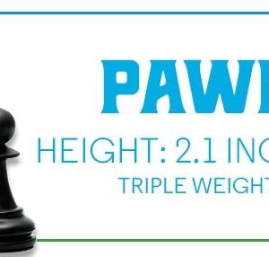 Chess Geeks 3X Triple Weighted Chess Pieces Only - Modern Style - Heavy Weighted Pieces - 32 Pieces + 2 Extra Queens - Total Weight 2.5lb - King 4" Tall