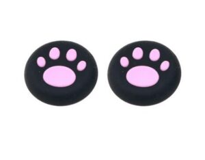 silicone thumb grip cap gamepad joystick cover case for sony ps3 ps4 slim pro xbox one 360 controller cat paw（pink）