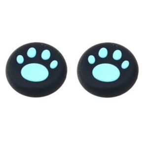 Silicone Thumb Grip Cap Gamepad Joystick Cover Case for Sony PS3 PS4 Slim Pro Xbox One 360 Controller Cat Paw（Blue）