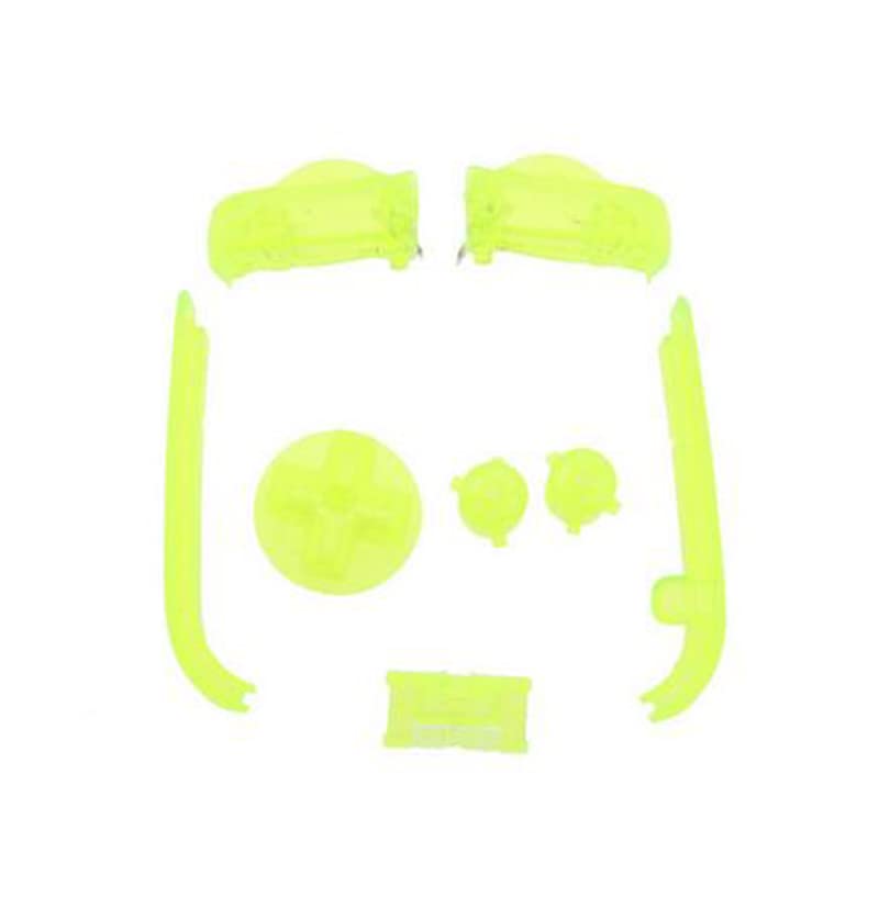 Full Buttons L R A B Buttons Frame for Gameboy Advance GBA D-Pads Power ON Off Buttons (Clear Yellow)