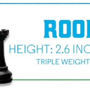 Chess Geeks 3X Triple Weighted Chess Pieces Only - Modern Style - Heavy Weighted Pieces - 32 Pieces + 2 Extra Queens - Total Weight 2.5lb - King 4" Tall