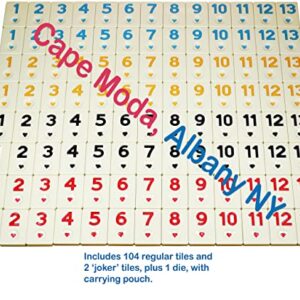 Cape Moda Large Turkish Plastic Rummy Okey Set Bundle, Classic Turkish Design Made in Istanbul, and Inspected by Cape Moda in Albany NY (Plastic Rummy Set, Large)