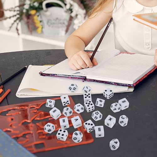 NUOBESTY Teaching Dice Set, Math Dice Games for Kids 8-12, Include Math Operation Dice, Number Dice and Dot Dice for Math Teaching Classroom Supplies 24Pcs