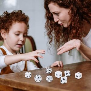 NUOBESTY Teaching Dice Set, Math Dice Games for Kids 8-12, Include Math Operation Dice, Number Dice and Dot Dice for Math Teaching Classroom Supplies 24Pcs