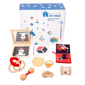 montessori toys play kit for 6-12 months infants great gift for new parents (play kit for 0-6 month baby)