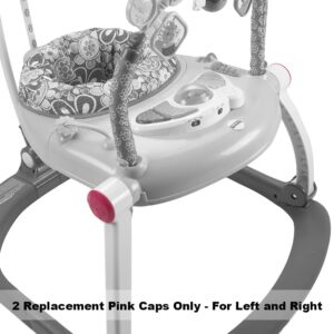 Replacement Parts for Fisher-Price Floral Confetti Space-Saver Jumperoo - DKT02~2 Pink Replacement Caps ~ Left and Right