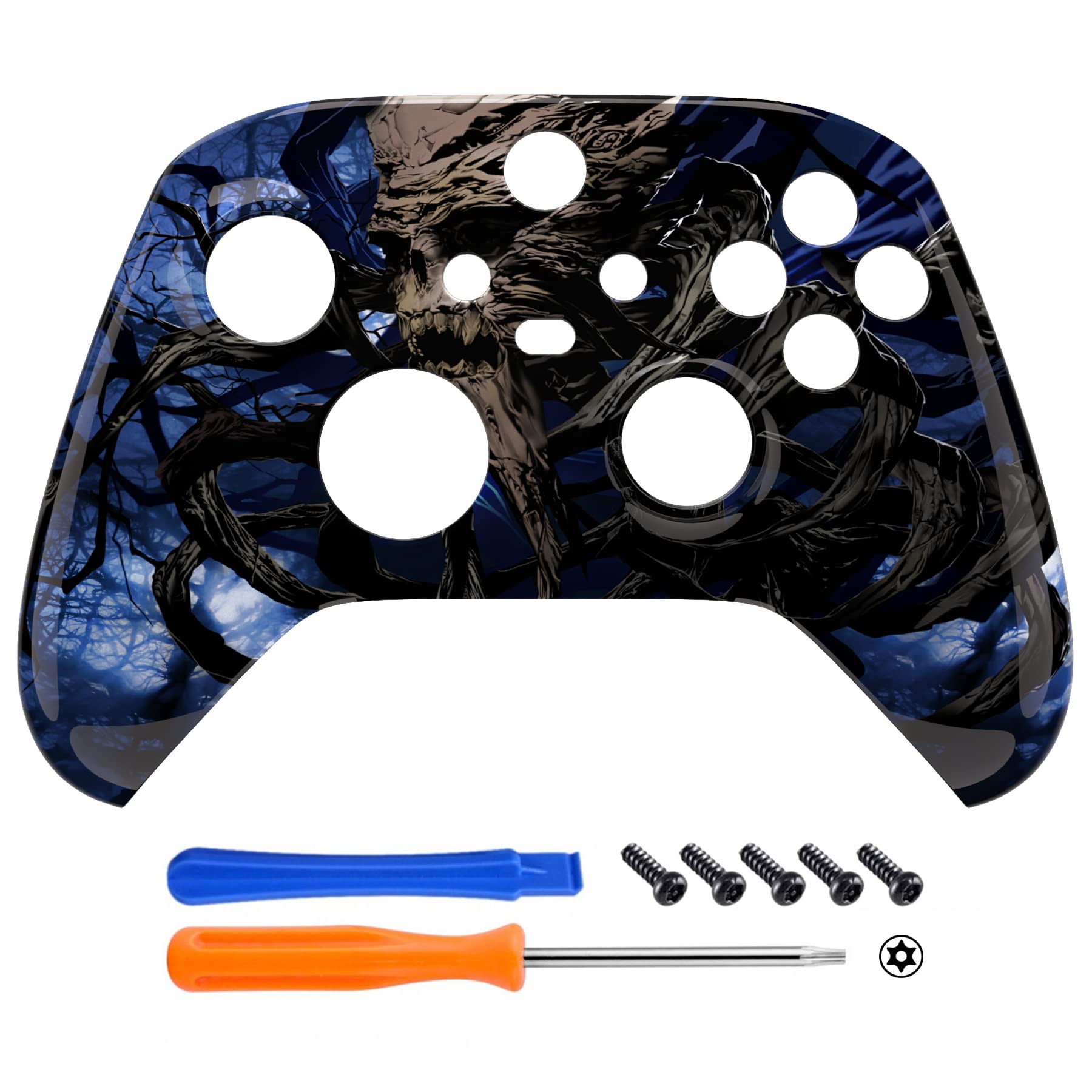 eXtremeRate Glow in Dark Shell for Xbox Series X & S Controller - Revitalize Your Controller - The Awakening of The Earth Lord Front Housing Cover for Xbox Core Controller [Control NOT Included]