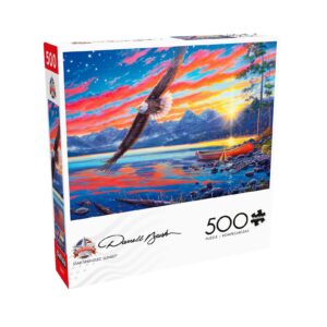 Buffalo Games - Darrel Bush - Spangled Sunset - 500 Piece Jigsaw Puzzle for Adults Challenging Puzzle Perfect for Game Nights - Finished Puzzle Size is 21.25 x 15.00