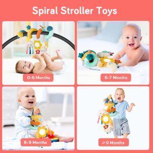 Car Seat Toys Infant Toys 0-6 Months Newborn Toys, Stroller Toys Baby Toys 0-3 Months, Baby Toys 0-6 Months for Crib Mobile Bassinet with Rattles Jingle Mirror Teether for 0 3 6 9 12 Boys Girls Babies