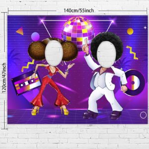 70s Disco Party Banner Pretend Play Party Game Backdrop Retro Disco Ball Theme Decor Decorations for 70's Night Club Neon Dance Party 1970s Disco Fever Party 1st Birthday Party Supplies Background